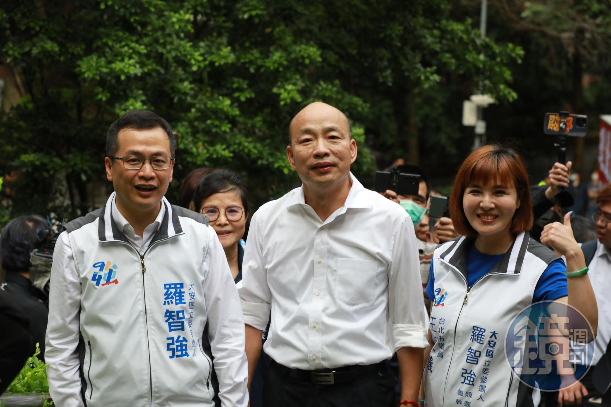 韓國瑜替羅智強站台時再噴金句,引發網友熱議。