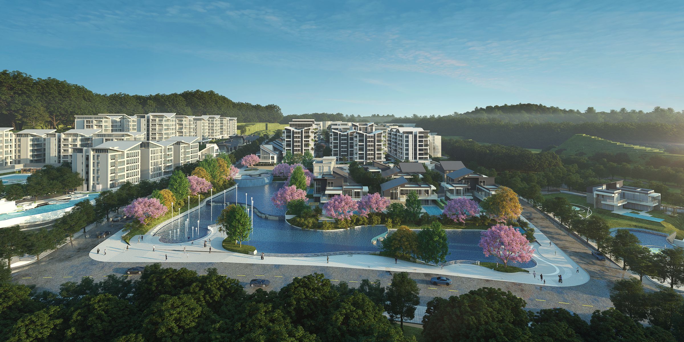 寶山鄉得天獨厚的優勢，吸引知名建商打造「美式別墅社區」，堅持先蓋公園再蓋房子的理念，為竹科人打造宜居智慧城市。