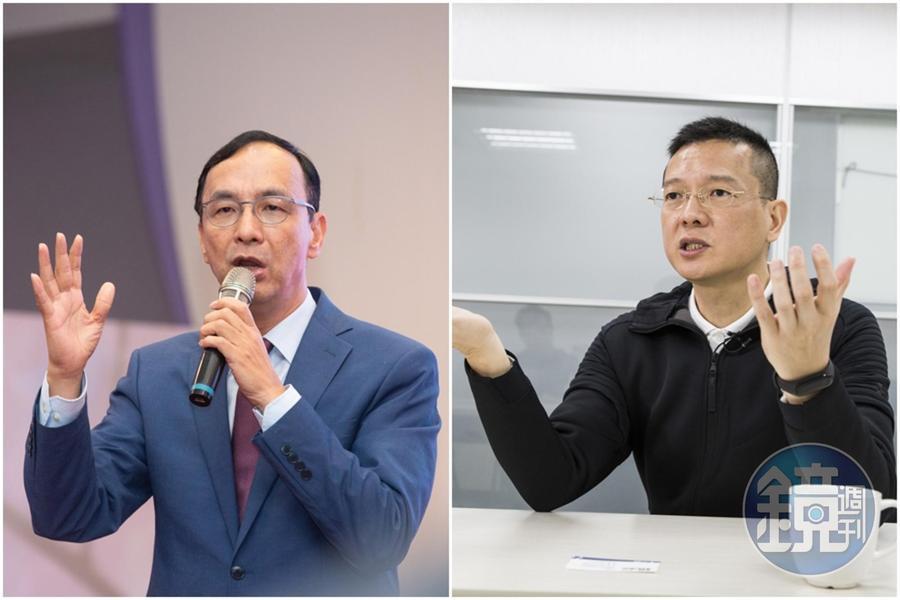 孫大千(右圖)不滿有2次酒駕紀錄、論文抄襲被撤銷學位的邱繼泰爭取參選立委,更氣黨主席朱立倫(左圖)對他不讀不回。(本刊資料照)