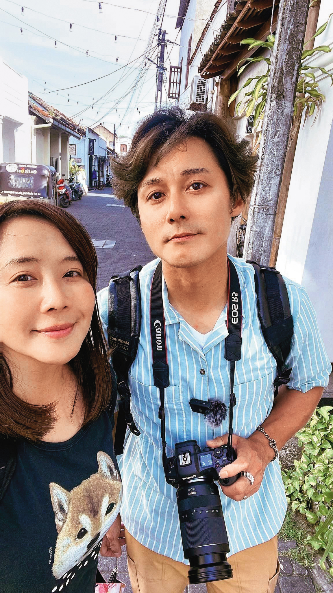 婚後雖經歷風雨，秦綾謙（左）、廖科溢（右）仍十分幸福，還相偕去斯里蘭卡旅遊。