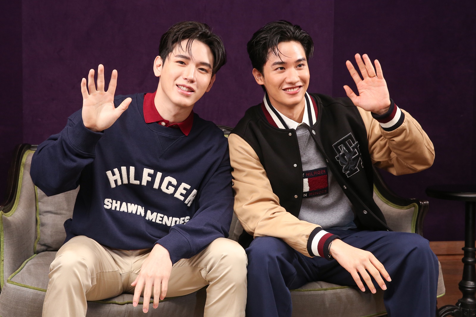 泰星Tay（右）和New四度來台，對台灣美食讚不絕口。