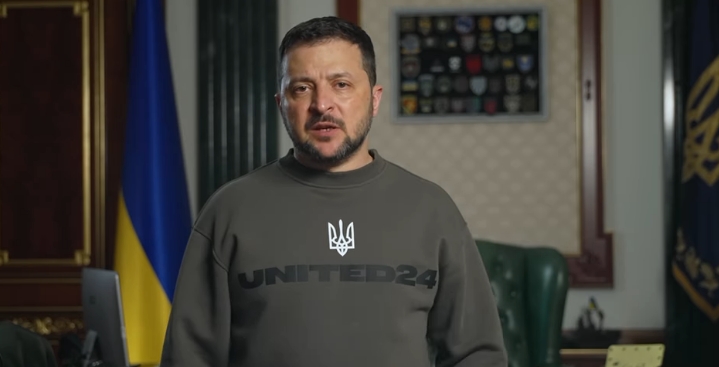 烏克蘭總統澤倫斯基提議烏克蘭改為在5月8日紀念二戰勝利，9日為「歐洲日」，以對抗俄國的侵略。（翻攝澤倫斯基IG）