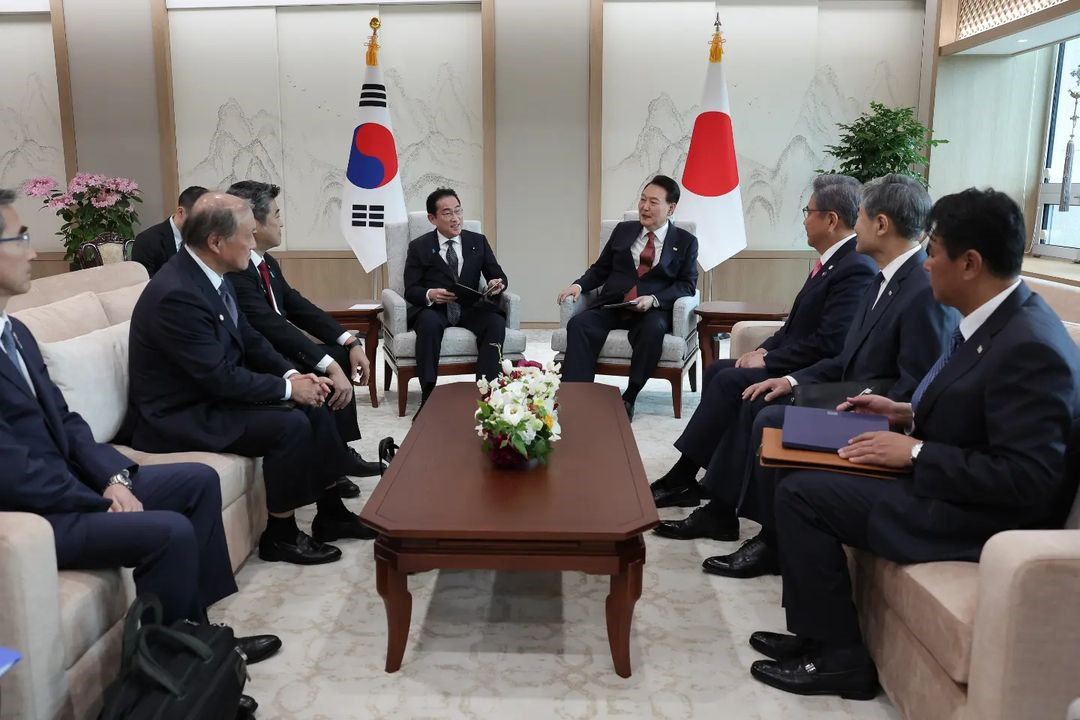日本首相岸田文雄7日至8日期間訪問南韓。（翻攝自Instagram＠sukyeol.yoon）