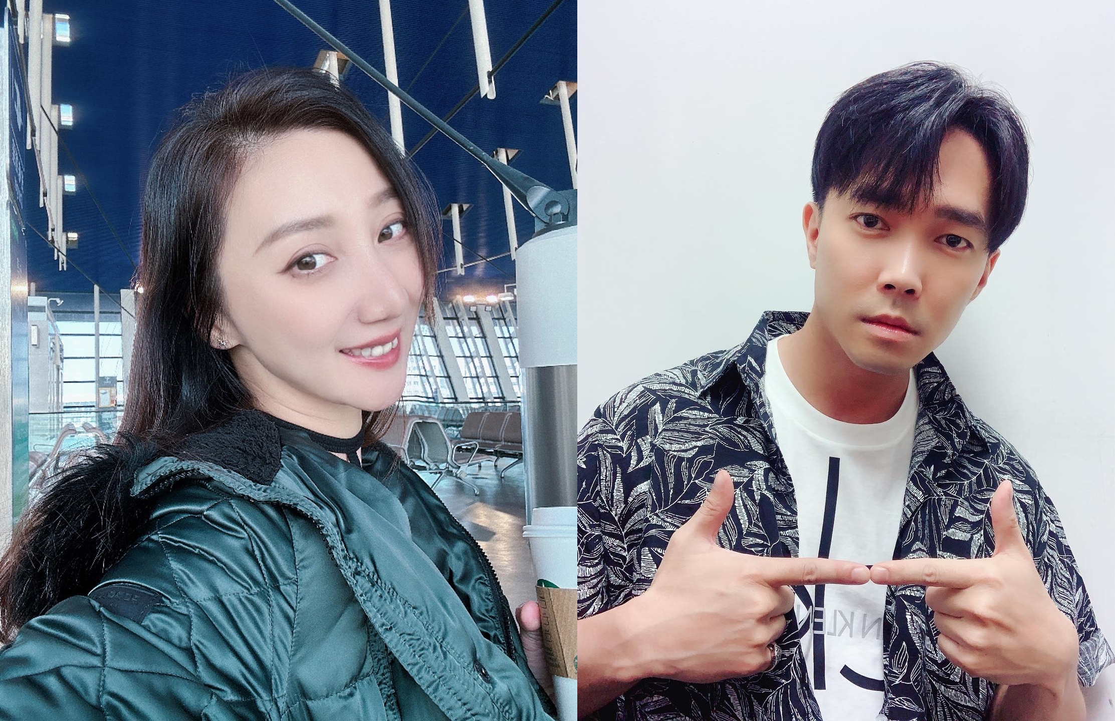 許仁杰被好哥兒們張書偉與謝京穎的新戀情掃到，慘遭老婆亞希（左）的乾哥與閨密幹譙。（翻攝IG、臉書）