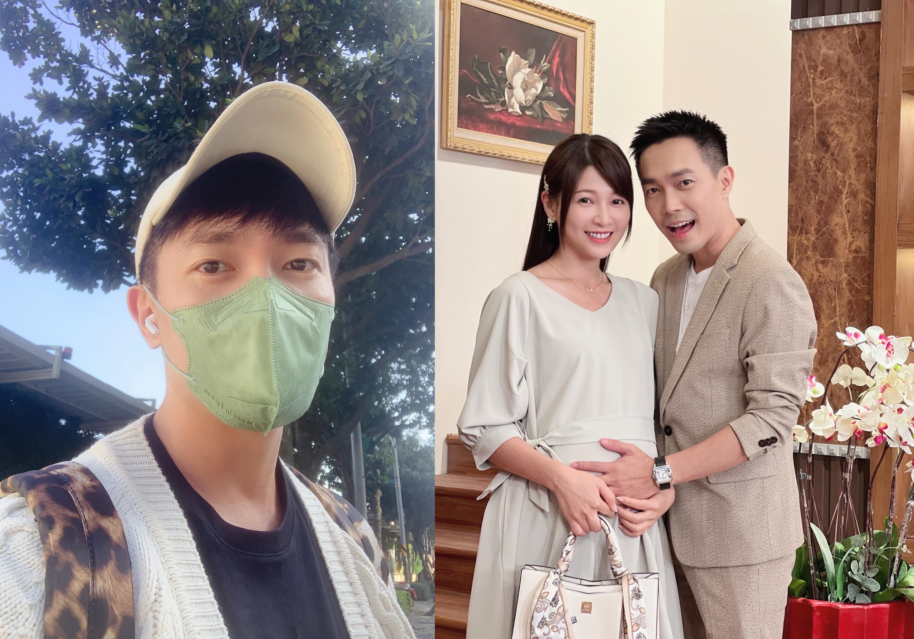 許仁杰（左）對於「家人」的行徑，如今已被攤在陽光下。右圖為許仁杰、謝京穎。（翻攝臉書）