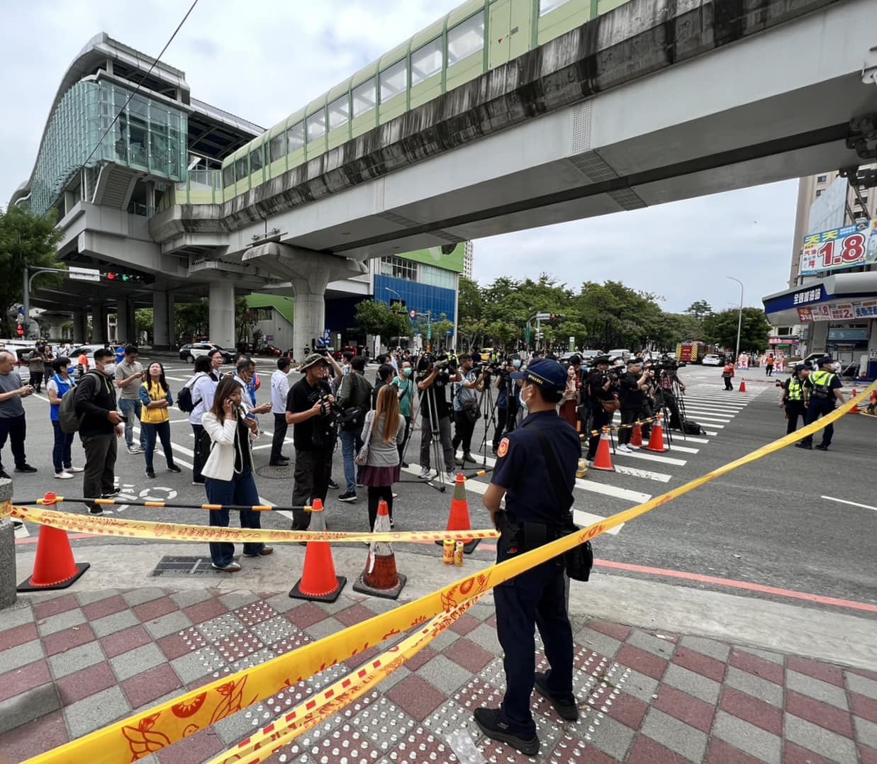 警方封鎖事故現場。（翻自TCPB 局長室）