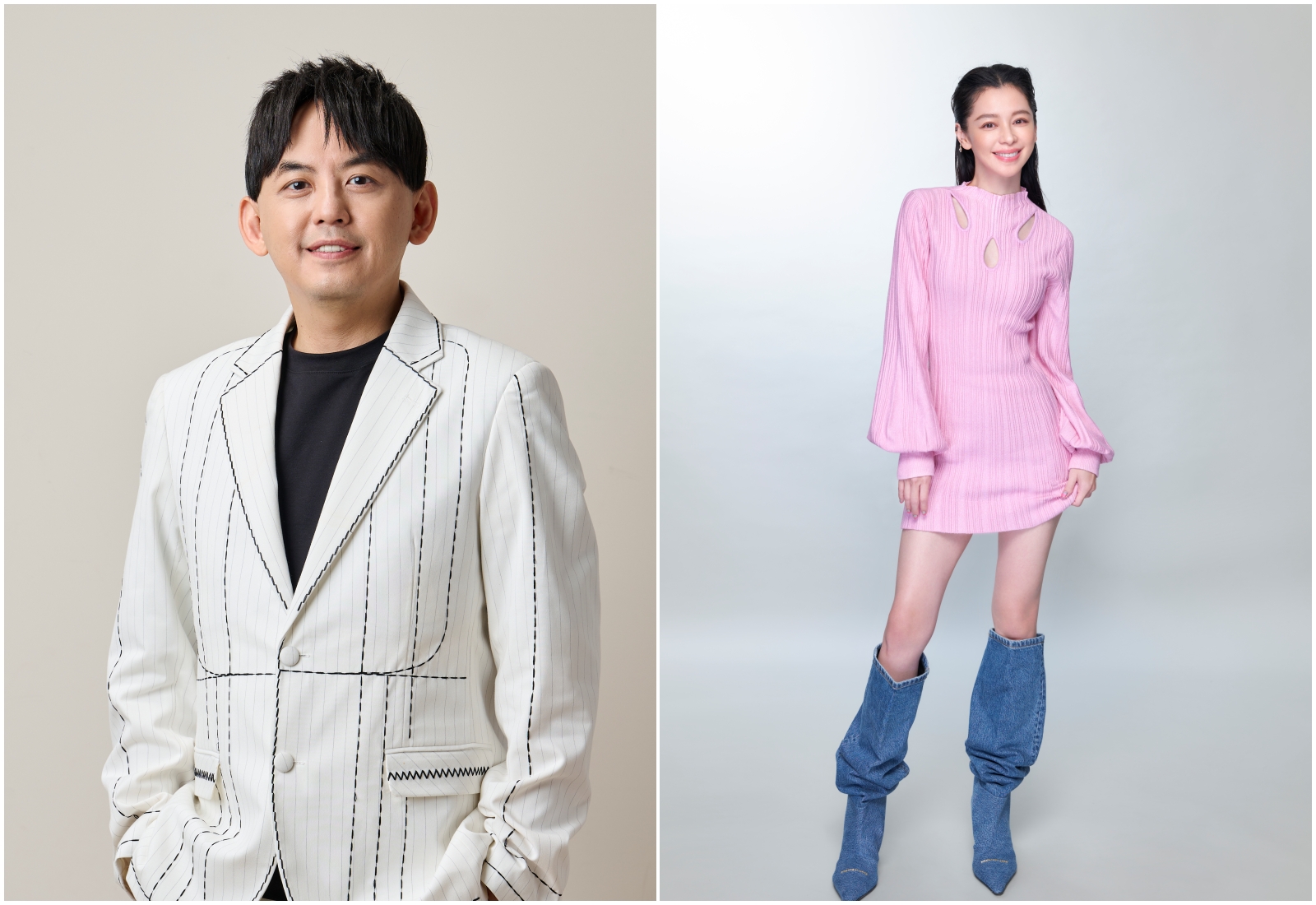 黃子佼與徐若瑄分別擔綱《未來少女》的「少女主理人」與「少女製作人」。（大鵬傳播、索尼音樂提供）