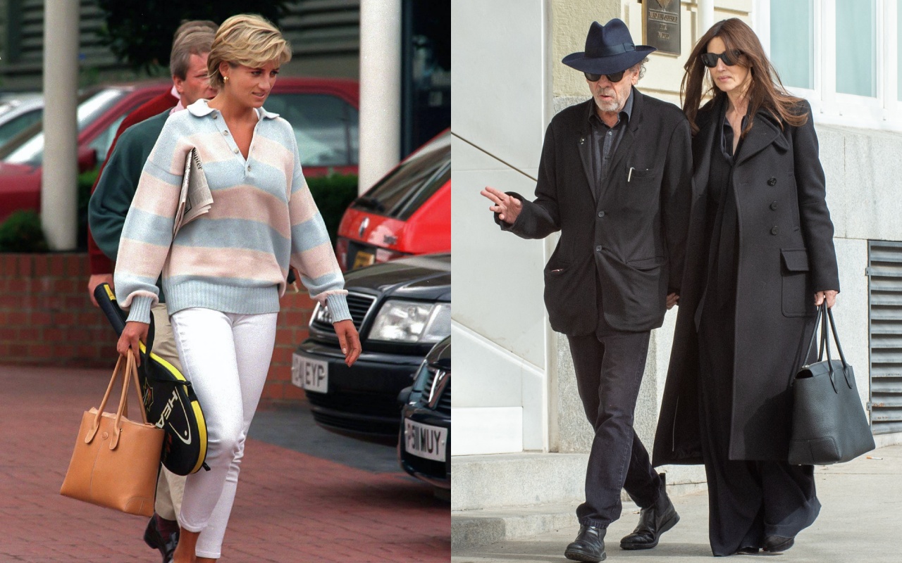 （左起）威爾斯王妃戴安娜、蒙妮卡貝露琪，都擁有TOD’S經典包款Di Bag。（迪生提供）