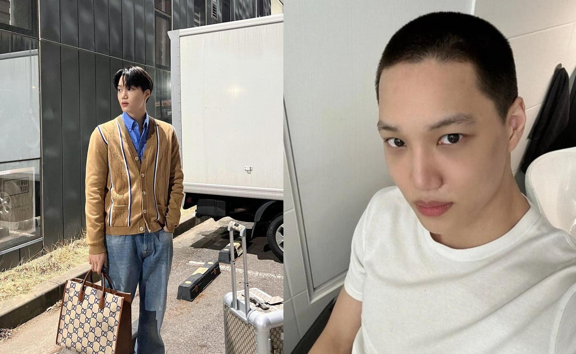 EXO成員KAI今(11日)將入伍。(左翻攝KAI INS,右網路圖片)