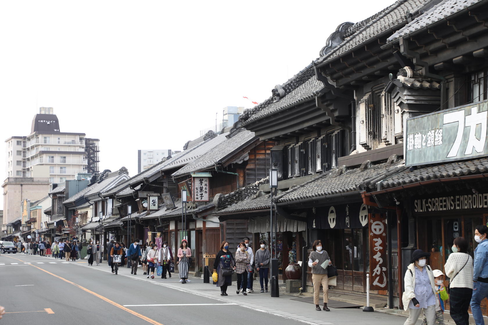 川越市素有「小江戶」之稱，保留著一整排的舊時建築。