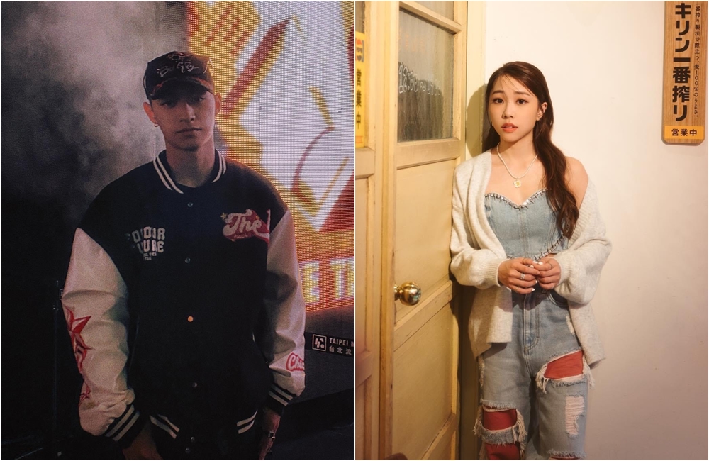 艾薇認了與吳霏相戀，交往近一年。（翻攝自艾薇臉書、 吳霏臉書）