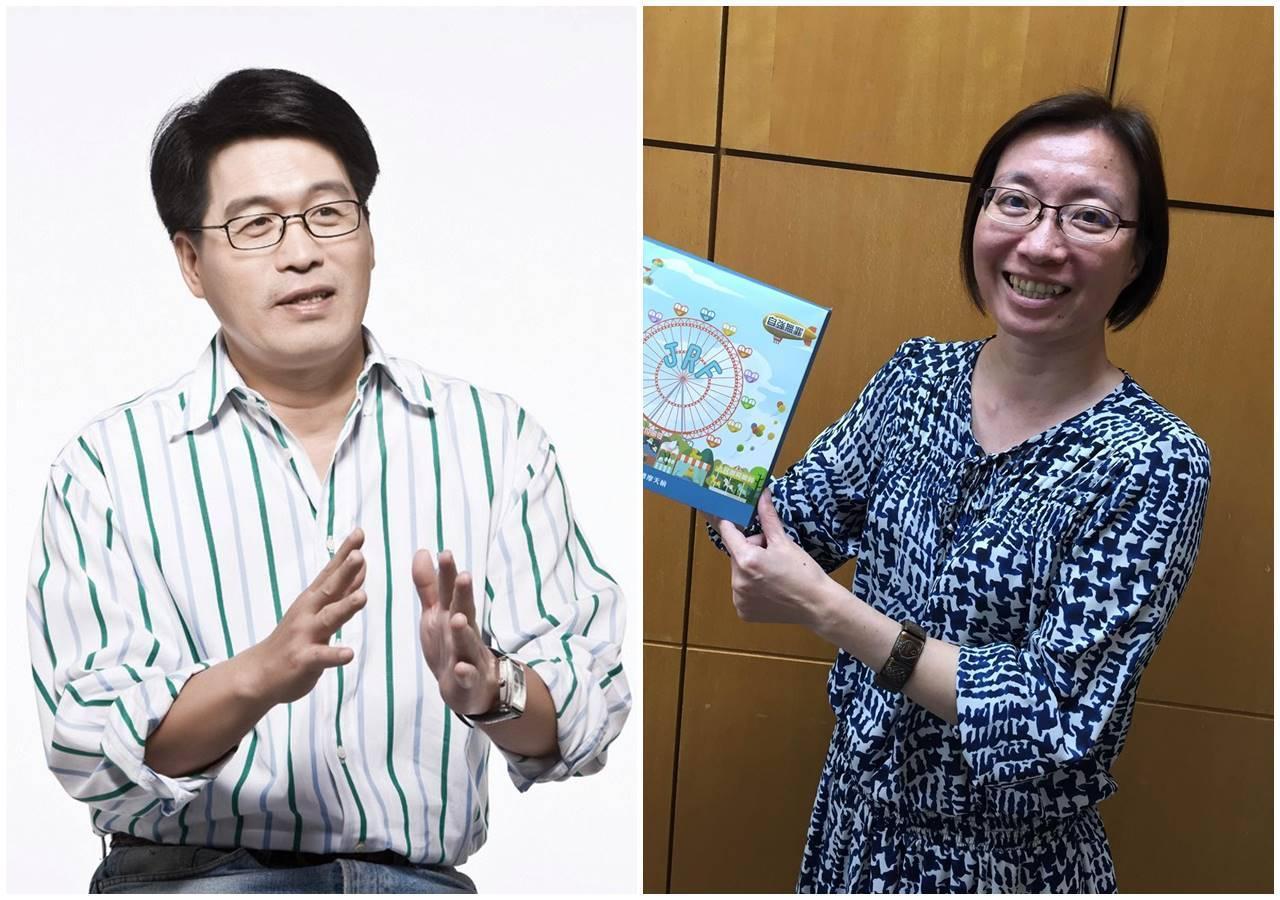 游盈隆(左)不捨好友林淑雅(右)離世,無奈直呼「上帝開了一個不該開的玩笑」。(翻攝自游盈隆/林淑雅臉書)