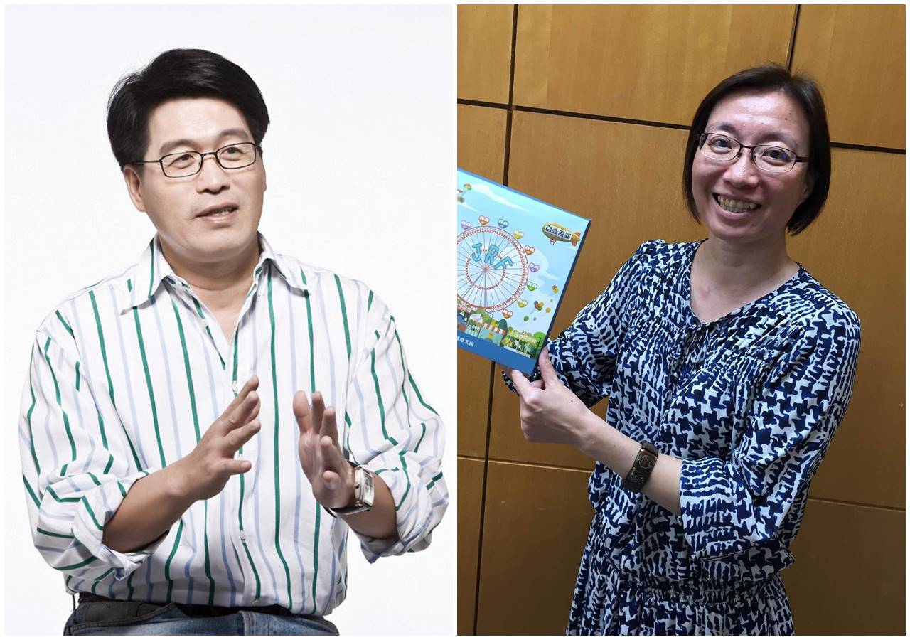 游盈隆(左)不捨好友林淑雅(右)離世,無奈直呼「上帝開了一個不該開的玩笑」。(翻攝自游盈隆/林淑雅臉書)