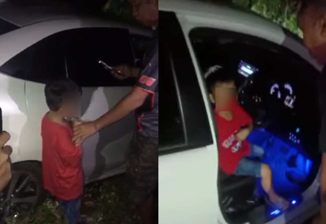 馬來西亞一名6歲男童趁著父母不注意的時候，駕車外出，帶著3歲弟弟要到玩具店買玩具。（翻攝自推特@NewsBFM）