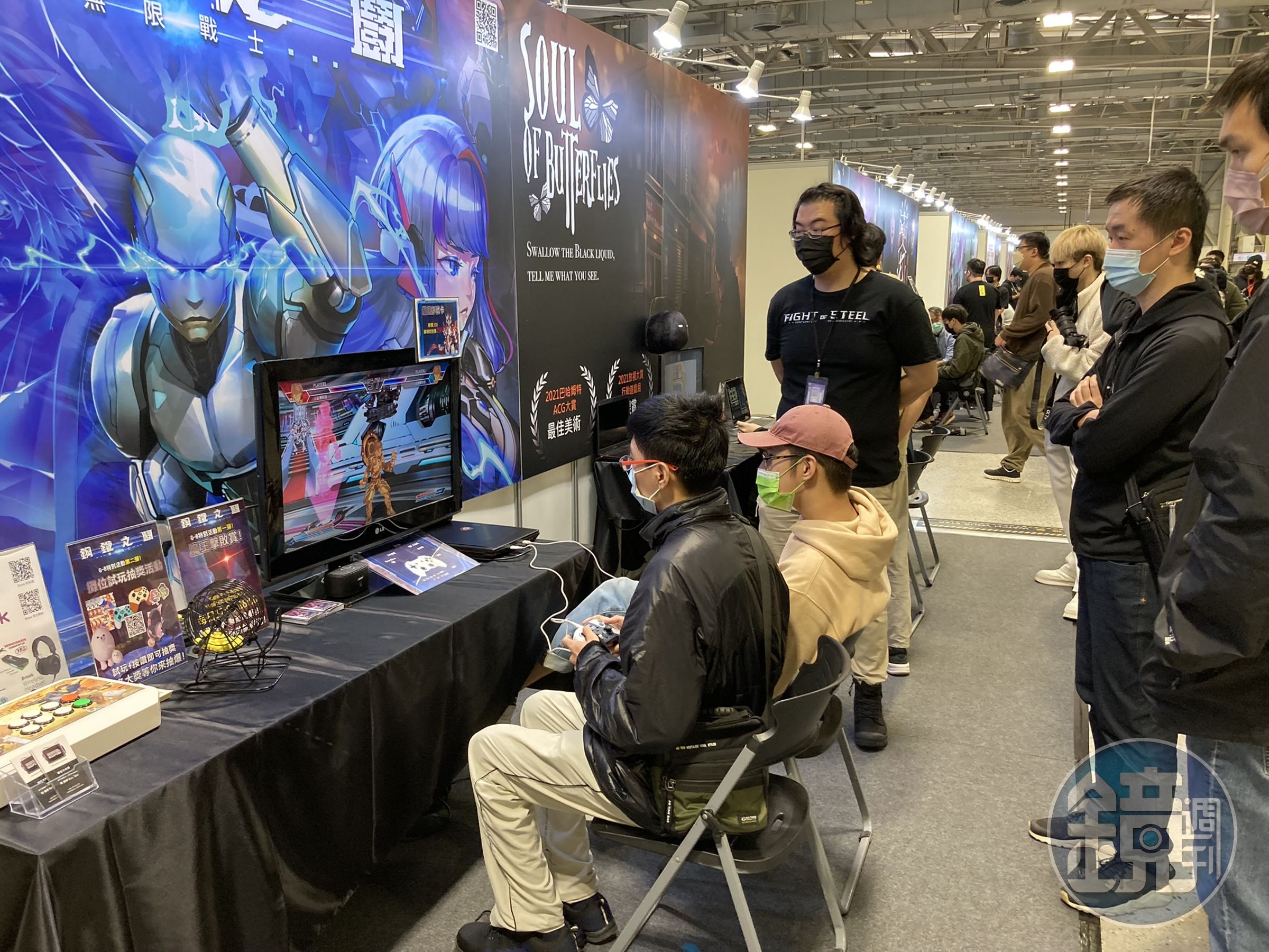 數位卡夫特積極參與各大會展、推廣格鬥遊戲。圖為去年12月G-EIGHT遊戲展現場。（數位卡夫特提供）