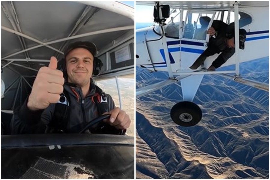 美國一名29歲飛行員YouTuber雅各故意讓飛機墜毀製造假事故，未來恐將面臨長達20年的有期徒刑。（翻攝自Trevor Jacob YouTuber）