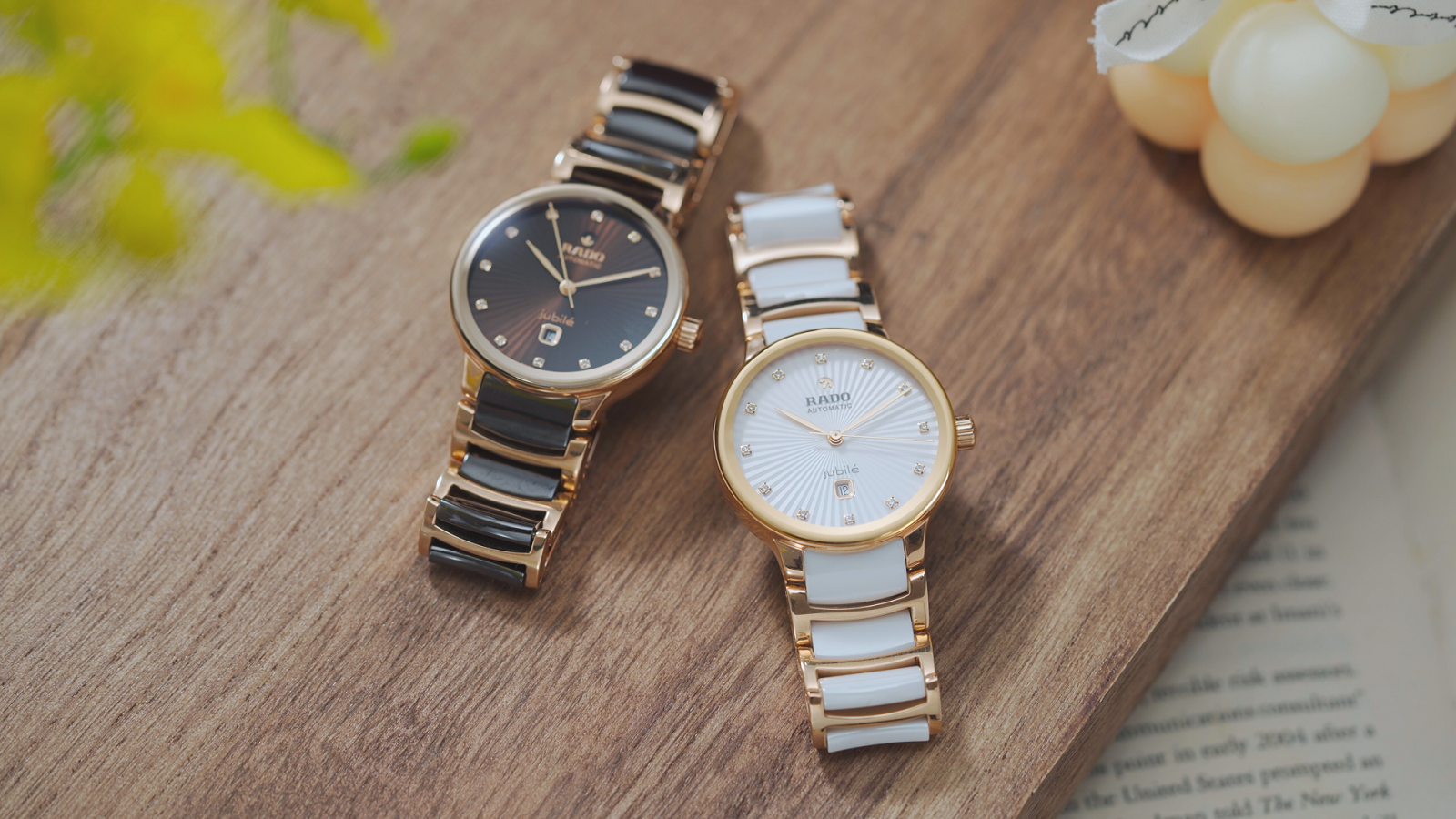 RADO Centrix Automatic Diamonds｜錶徑30.5mm／高科技陶瓷材質／時、分、秒、日期指示／自動上鍊機芯／48小時動力儲存／定價NT$85,600。