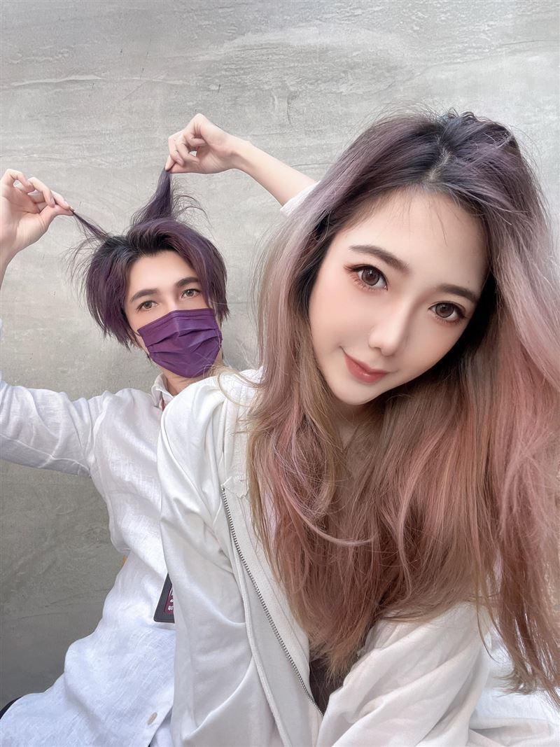 兩性作家「口罩男」（左）和網紅妻子「曾樂兒」爆出婚變。（翻攝自曾樂兒臉書）