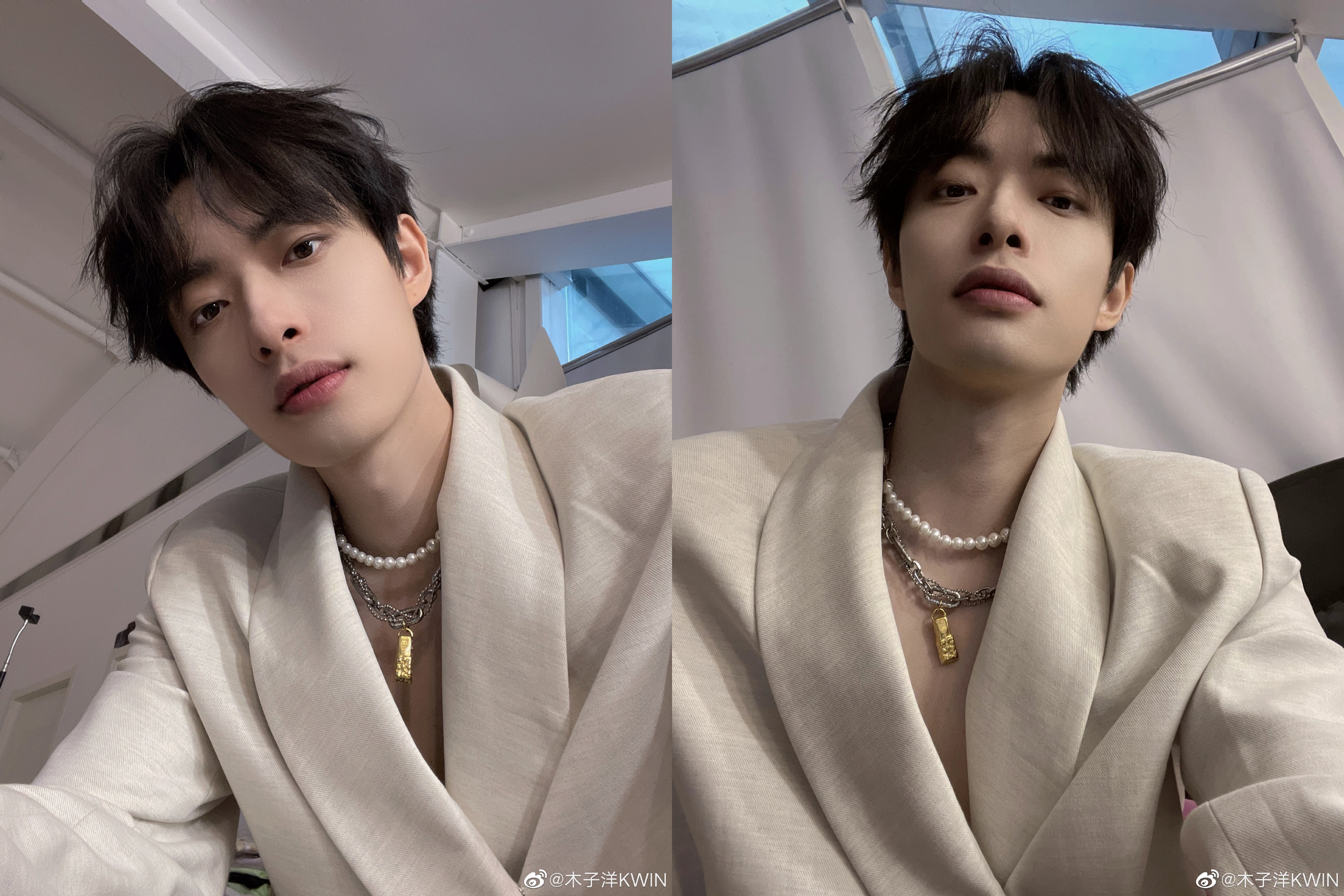 中國偶像木子洋登台表演，遭網友抓包內褲是盜版貨。（翻攝自木子洋微博）