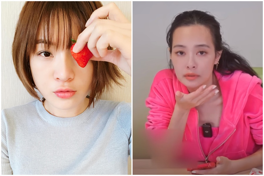 王思佳（右）秀出精品包製造年份為2022，陳沂（左）抓包2021年數支影片就曾出現該包款。（左圖翻攝自陳沂臉書，右圖翻攝自王思佳YT）