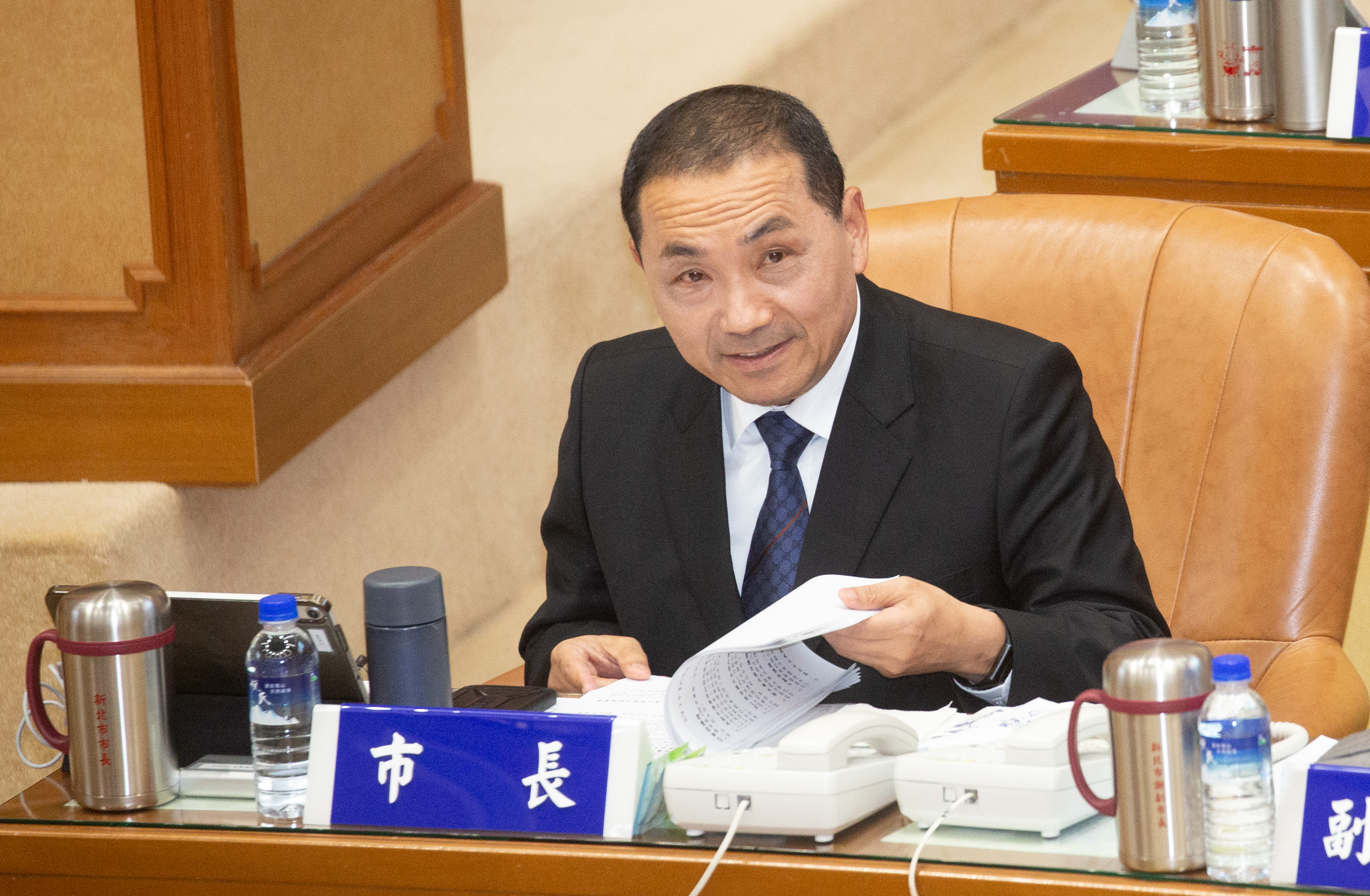  被看好代表國民黨參選總統的侯友宜，12日結束新北市議會總質詢，緊接著為大選備戰。