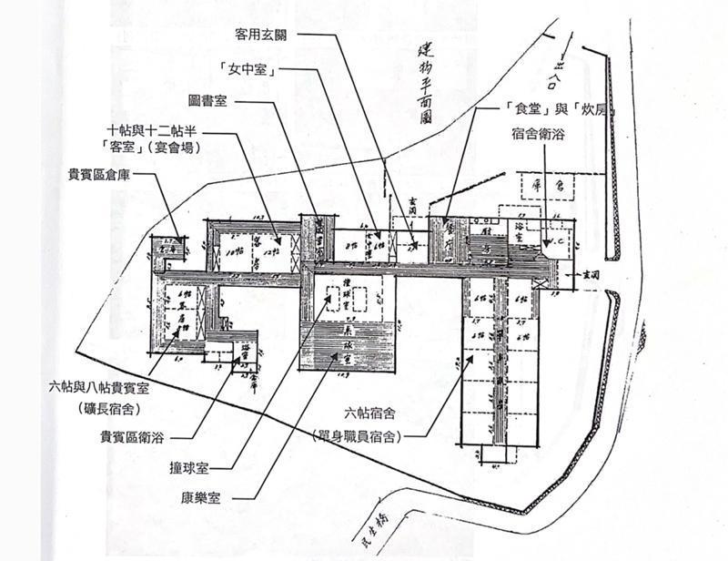 石底俱樂部是和洋折衷的書院造建築,空間配置也相當有趣。(翻攝網路)