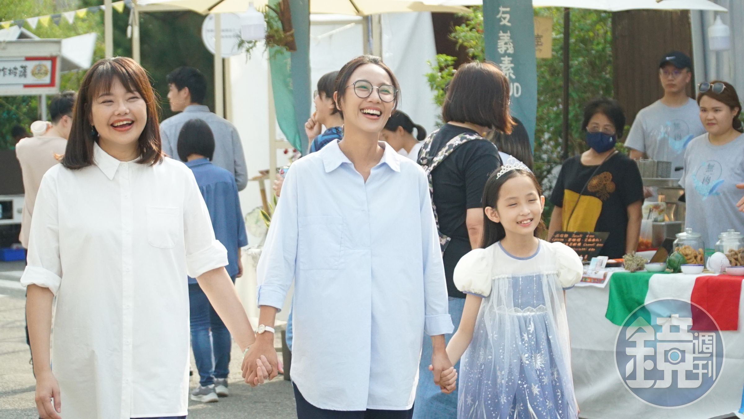 林嘉俐是大愛新戲《早點回家》的本尊。（扮演者方宥心和兒童演員）（大愛提供）