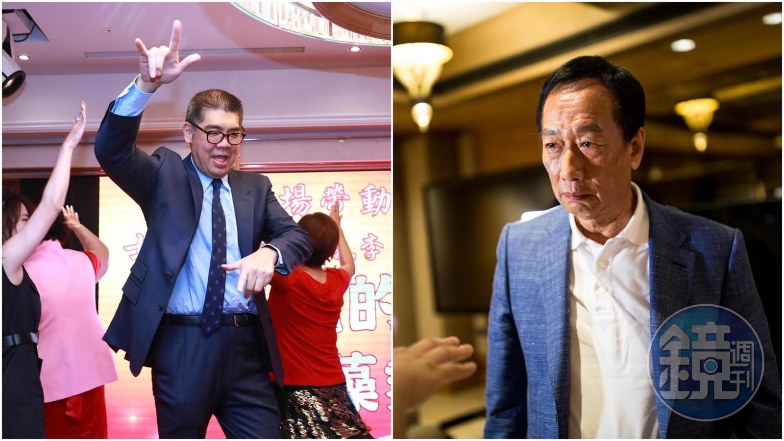 連勝文（左）以「岳飛」形容郭台銘（右），引發網友熱議。（本刊資料照）
