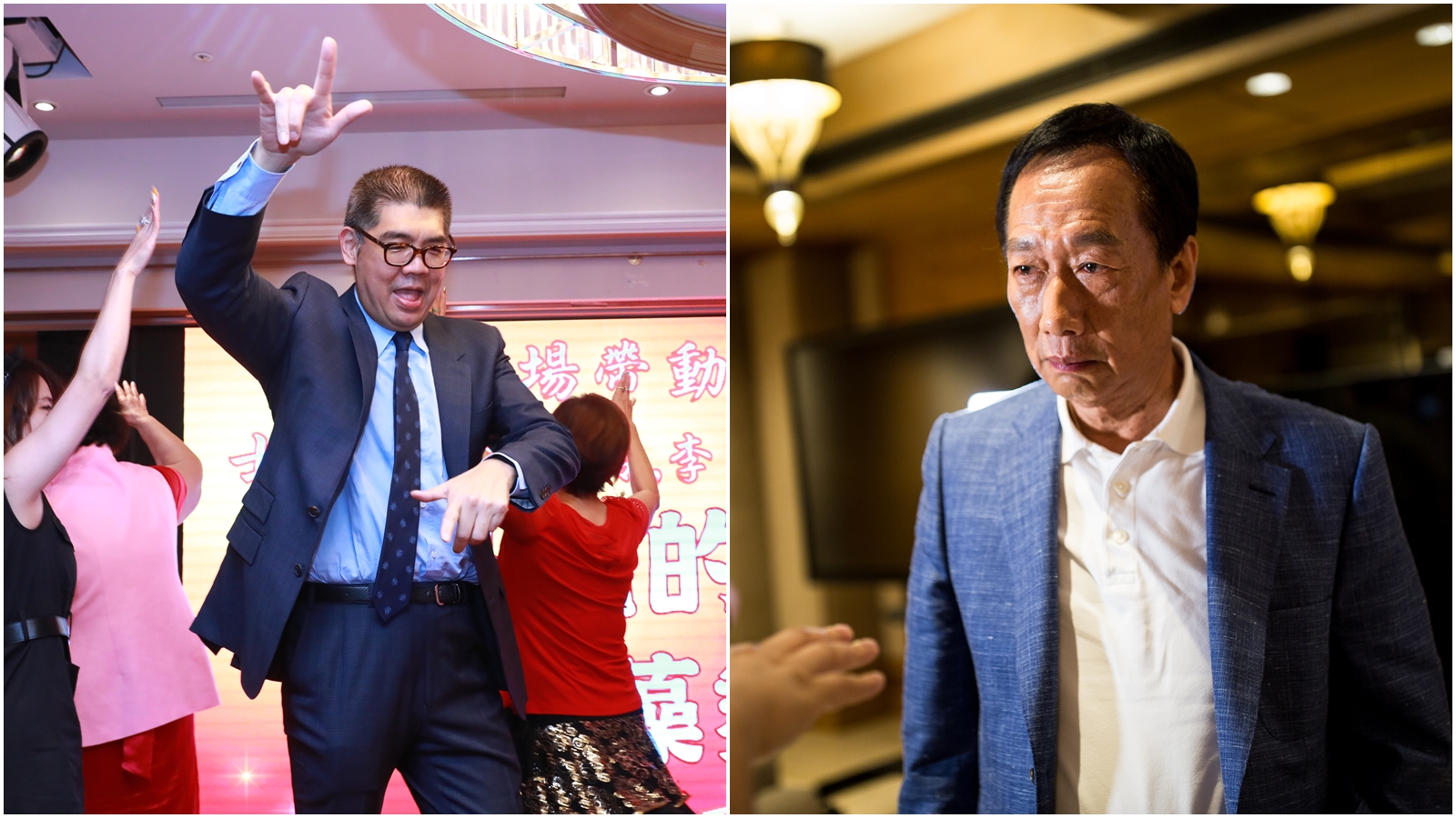 連勝文（左）以「岳飛」形容郭台銘（右），引發網友熱議。（本刊資料照）