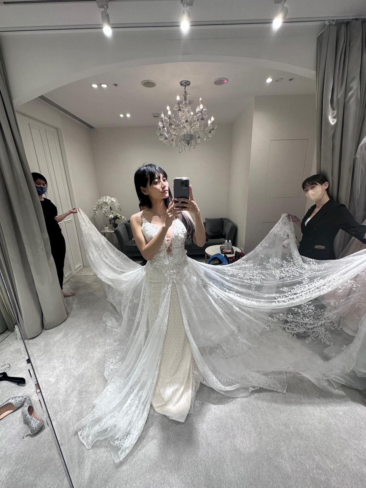 祈錦鈅想拍絕美婚紗照。(祈錦鈅提供)