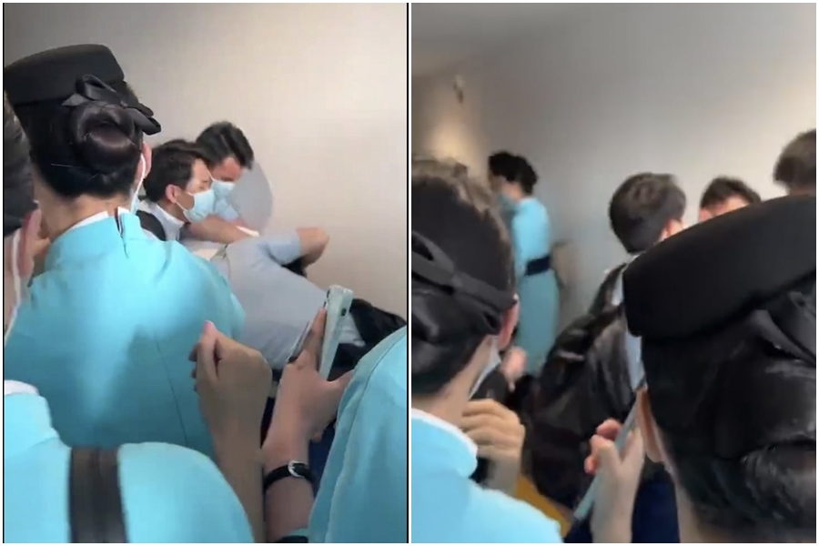 中國廈門航空昨（19日）傳出機師偷拍空姐如廁，公司疑似想包庇，引起大批網友憤怒。（翻攝微博）