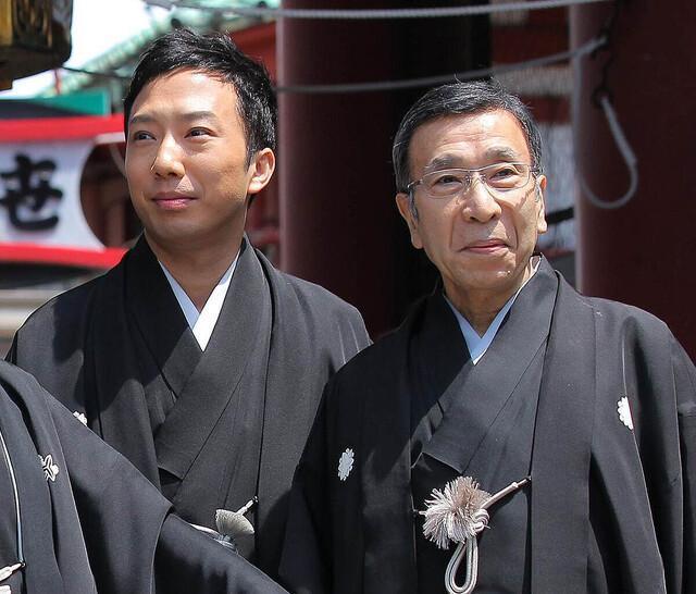 市川猿之助（左）與父親市川段四郎都是知名歌舞伎演員。（翻攝自體育報知報）