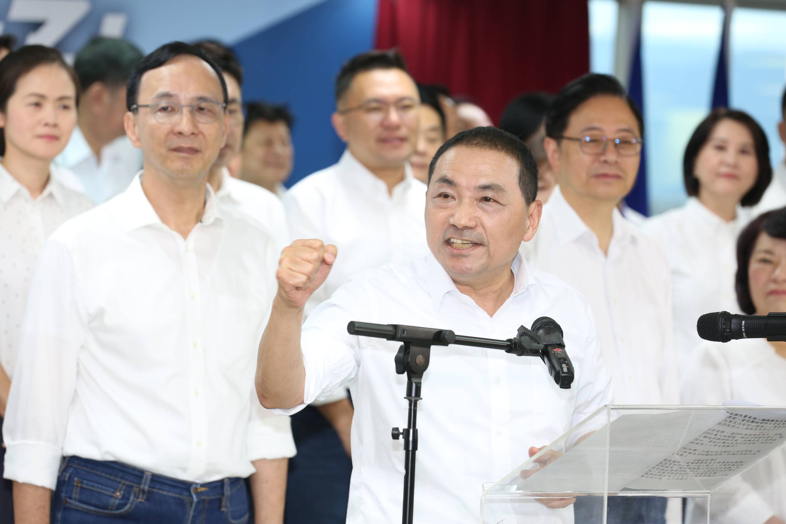 國民黨今（20日）為2024選戰舉辦誓師大會，總統參選人侯友宜嗆「民進黨連好好做事都做不到！」