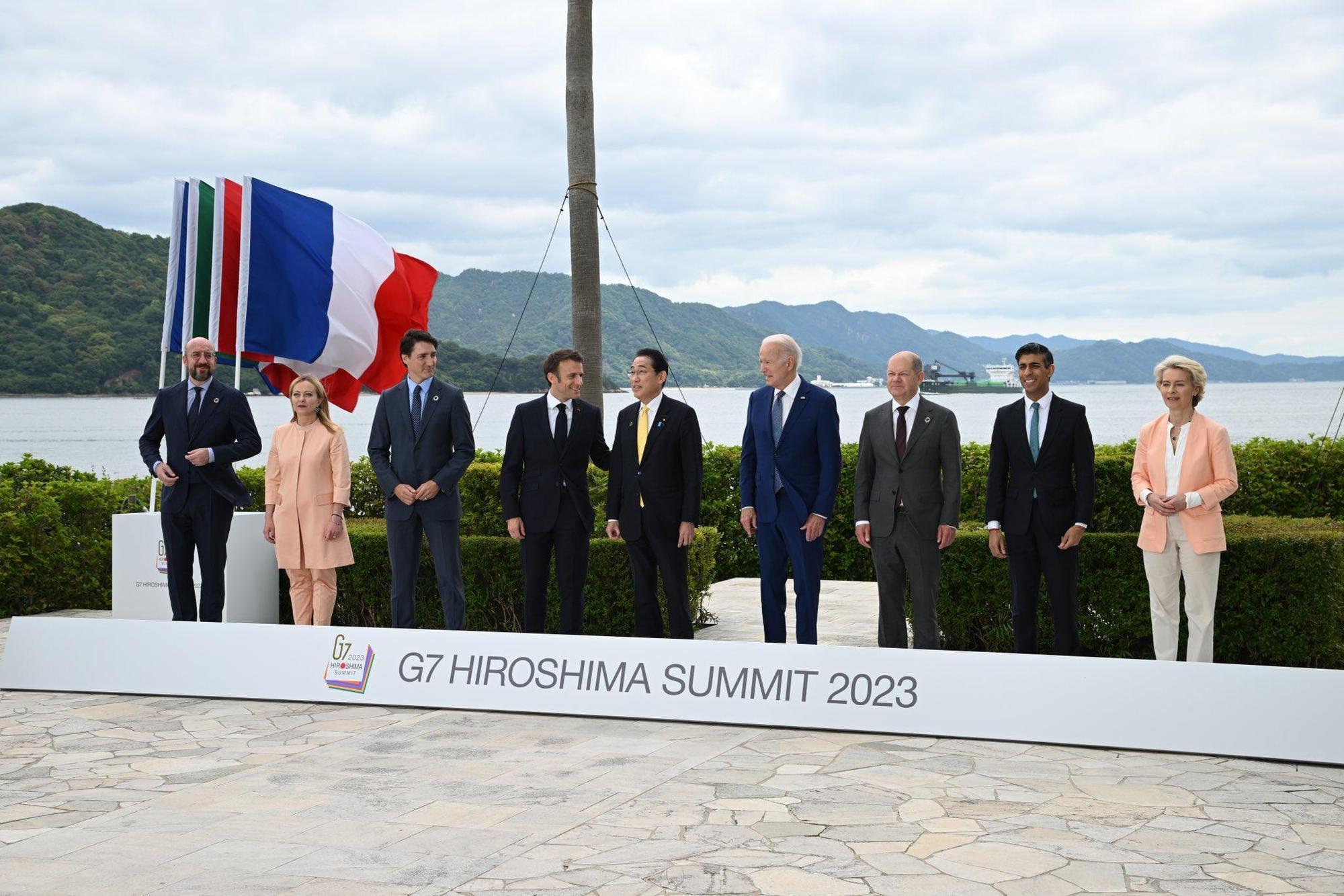 七大工業國集團（G7）峰會今年在日本廣島舉行，各國領袖均盛裝出席。（翻攝自岸田文雄Twitter）