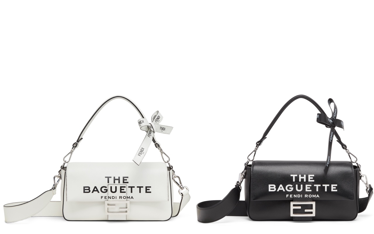 白色皮革Baguette包款。NT$115,000(FENDI提供)