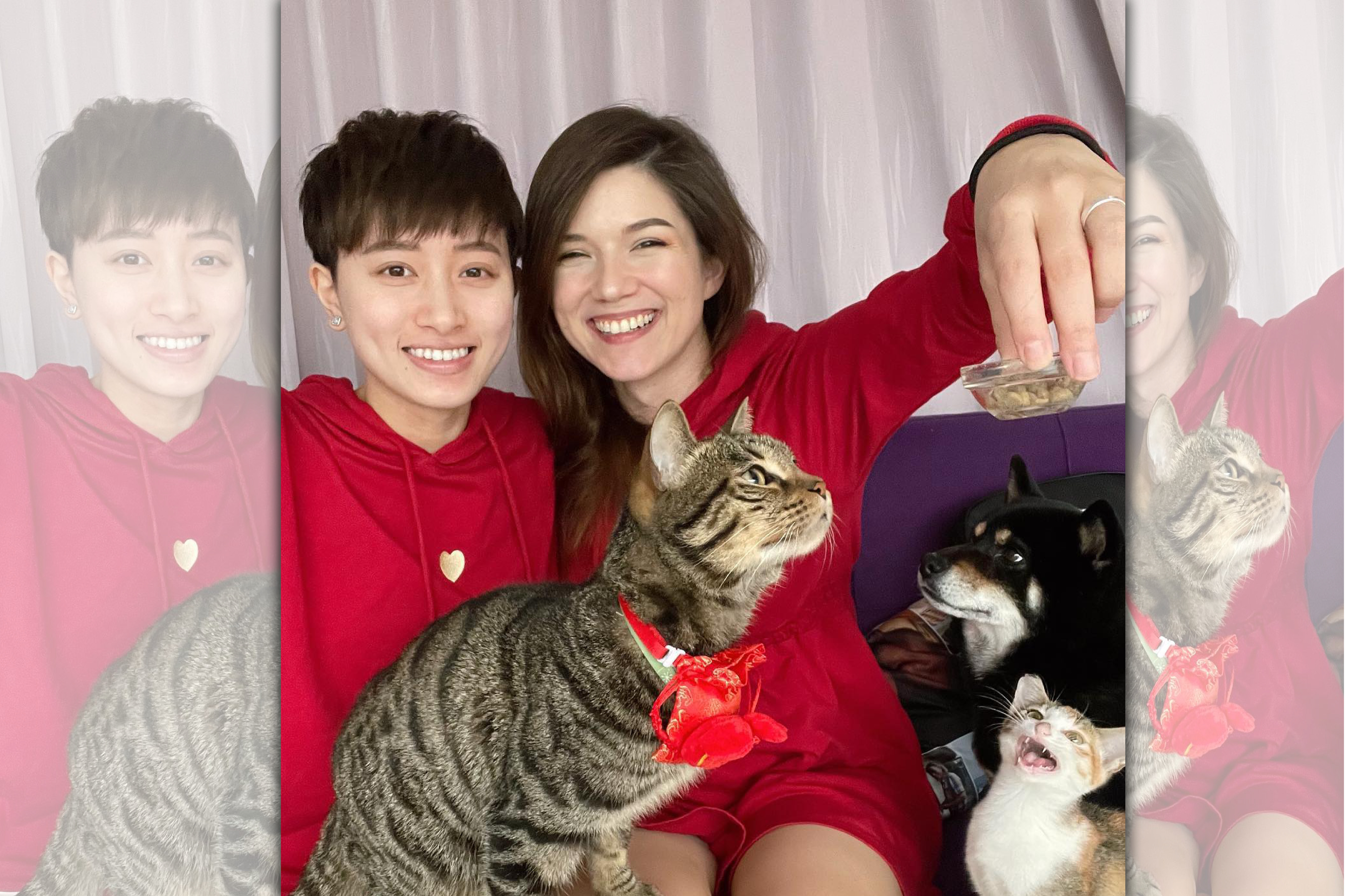 鄭靚歆宣布被德國女友求婚成功。（翻攝自鄭靚歆臉書）