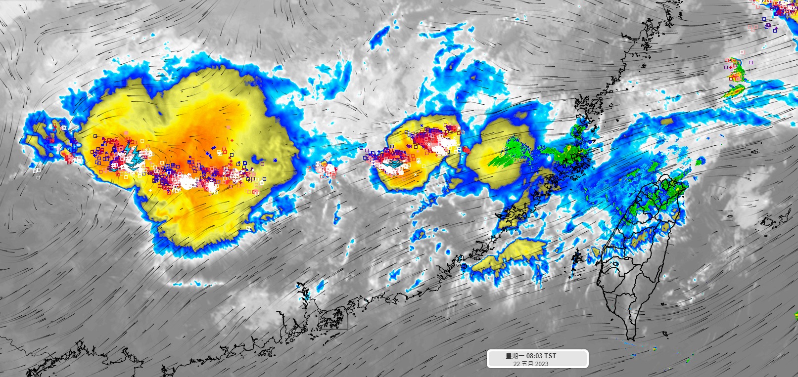 颱風瑪娃生成後，雖未對台灣直接造成影響，不過已打亂原本顯著的滯留鋒面。（翻攝自彭啟明臉書）