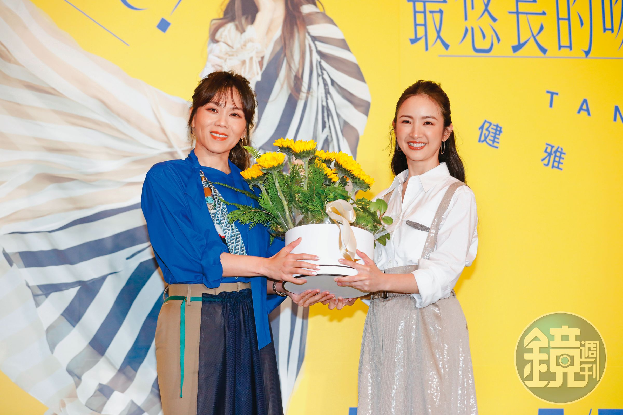 林依晨（右）日前為蔡健雅（左）演唱會站台，據悉，當時她也相偕老公林于超一起看演唱會。