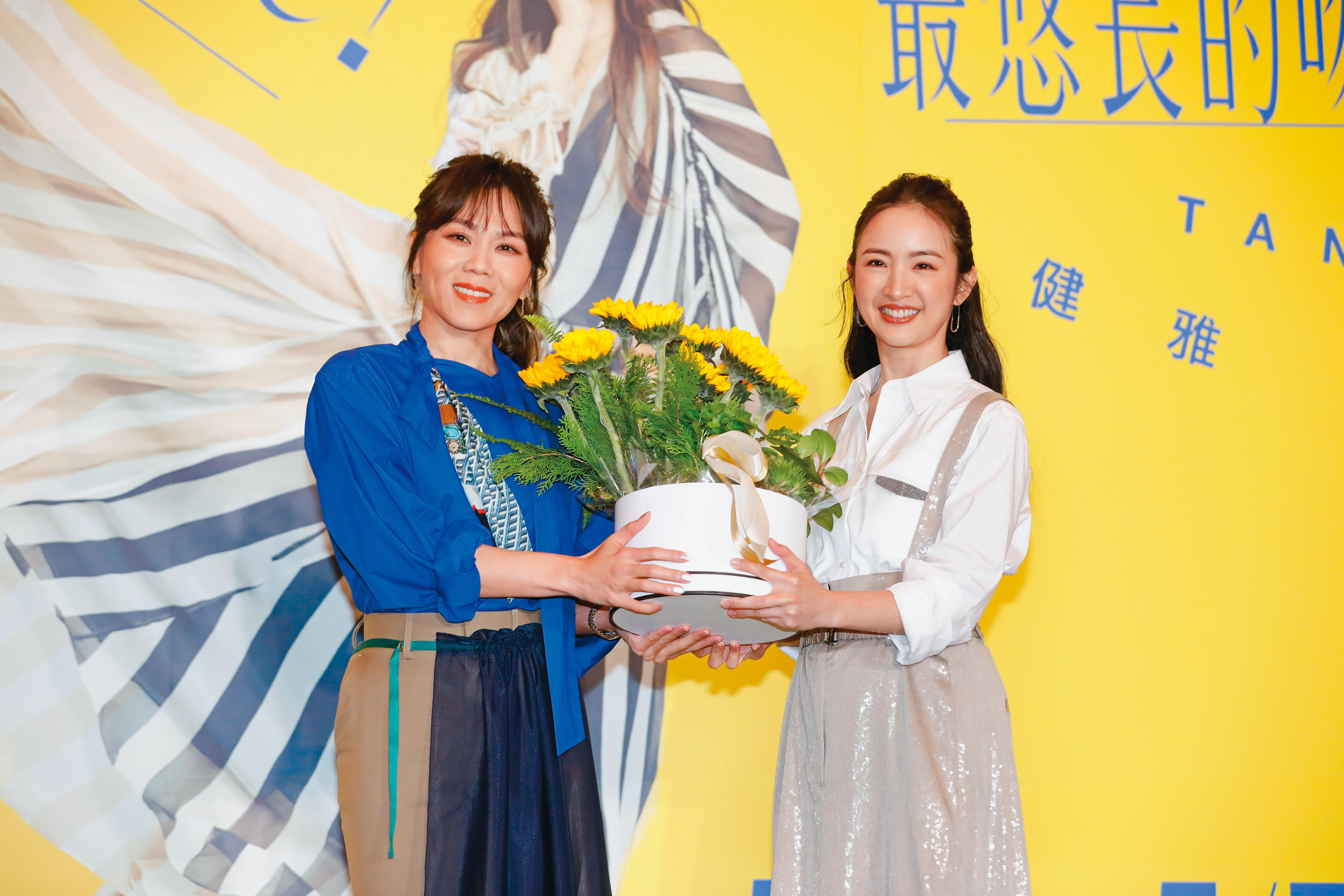 林依晨（右）日前為蔡健雅（左）演唱會站台，據悉，當時她也相偕老公林于超一起看演唱會。