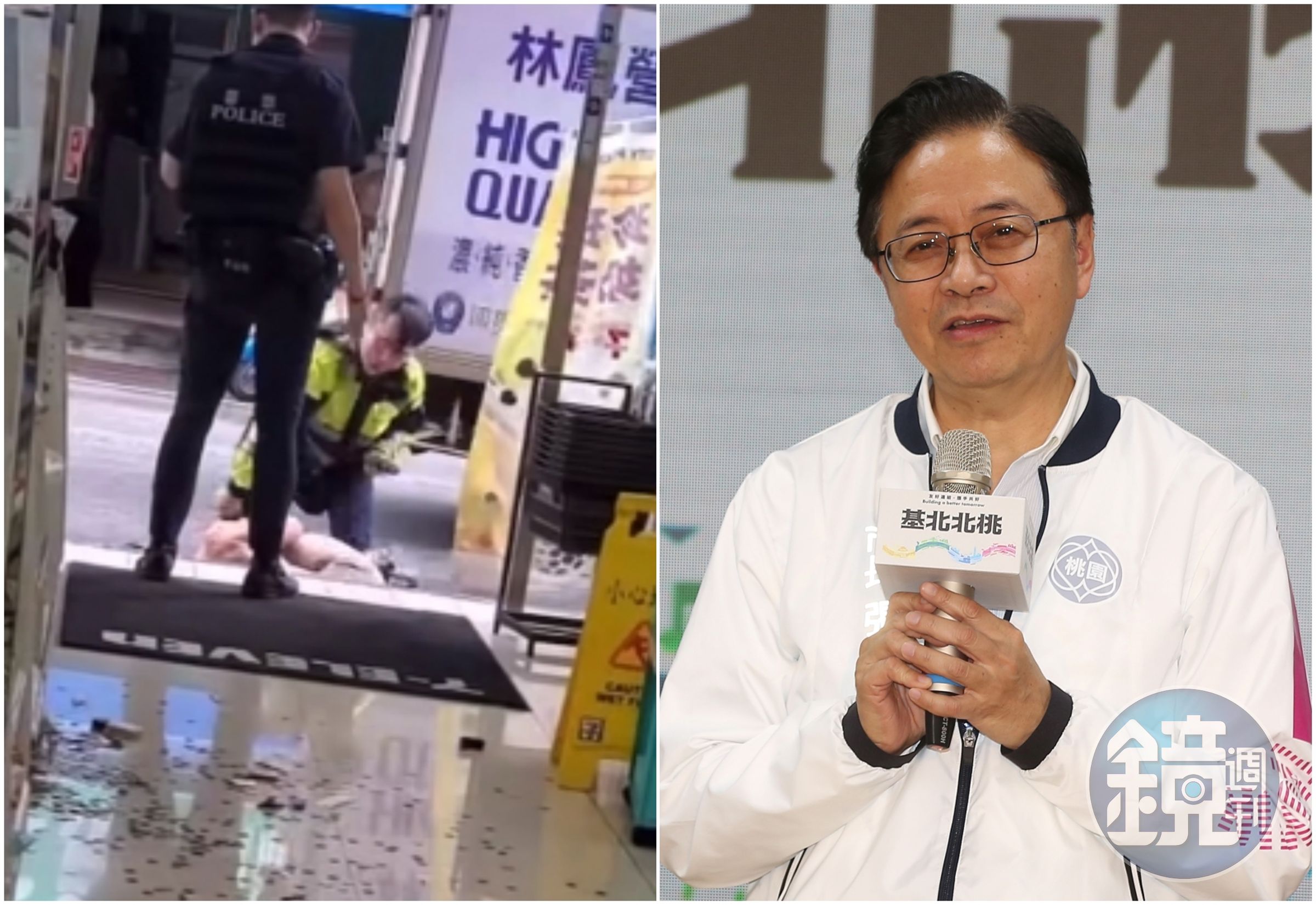 桃園中壢一名員警暴打被制伏的失控民眾,引發執法過當疑慮,市長張善政認為既然受到懲處就到此為止。(翻攝畫面/本刊資料照)