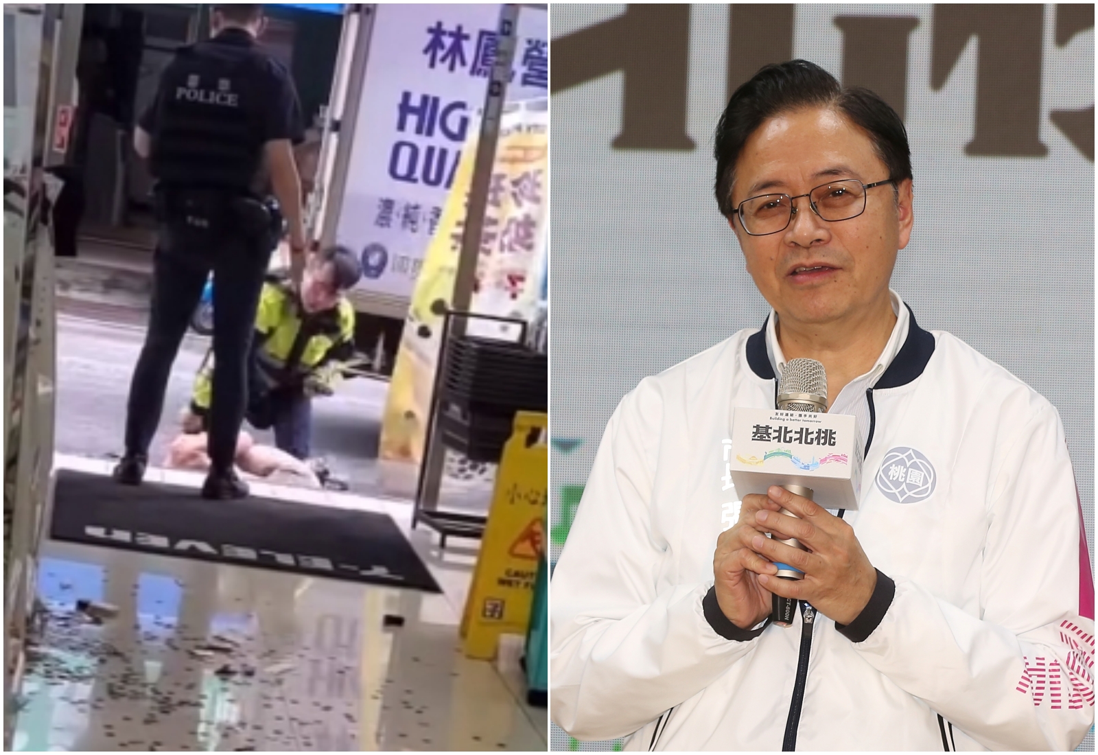 桃園中壢一名員警暴打被制伏的失控民眾，引發執法過當疑慮，市長張善政認為既然受到懲處就到此為止。（翻攝畫面／本刊資料照）