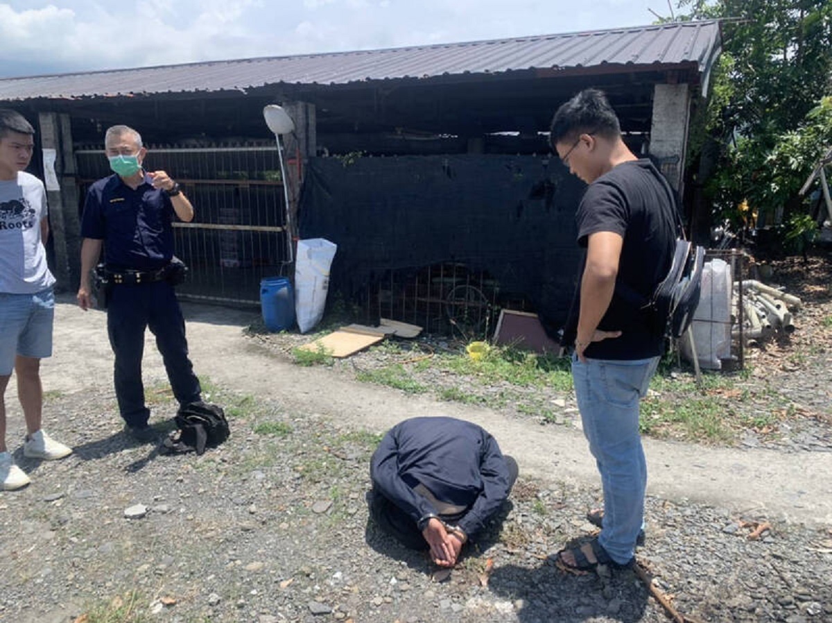 屏東一名彭姓男子攻擊超商店員，逃逸5小時後被警方逮捕。（警方提供）