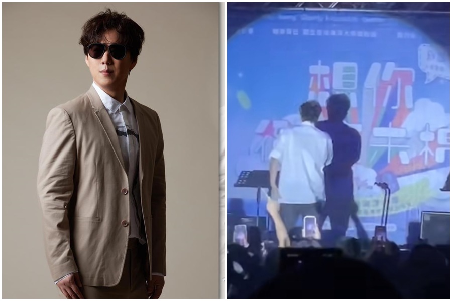 蕭煌奇日前表演因現場不明因素，全程背對觀眾表演，他對此親自回應了。（左圖翻攝自蕭煌奇臉書，右圖翻攝自殞星詐欺師臉書）