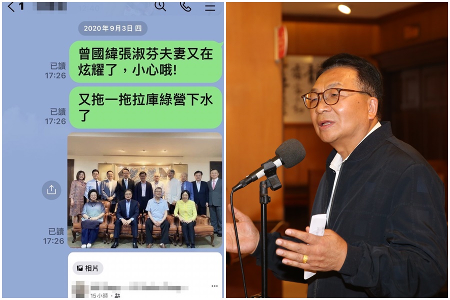 黃國昌PO出對話紀錄，證明早有人告誡陳歐珀別跟im.B詐騙案主嫌曾國緯走太近。（左圖翻攝自黃國昌臉書）