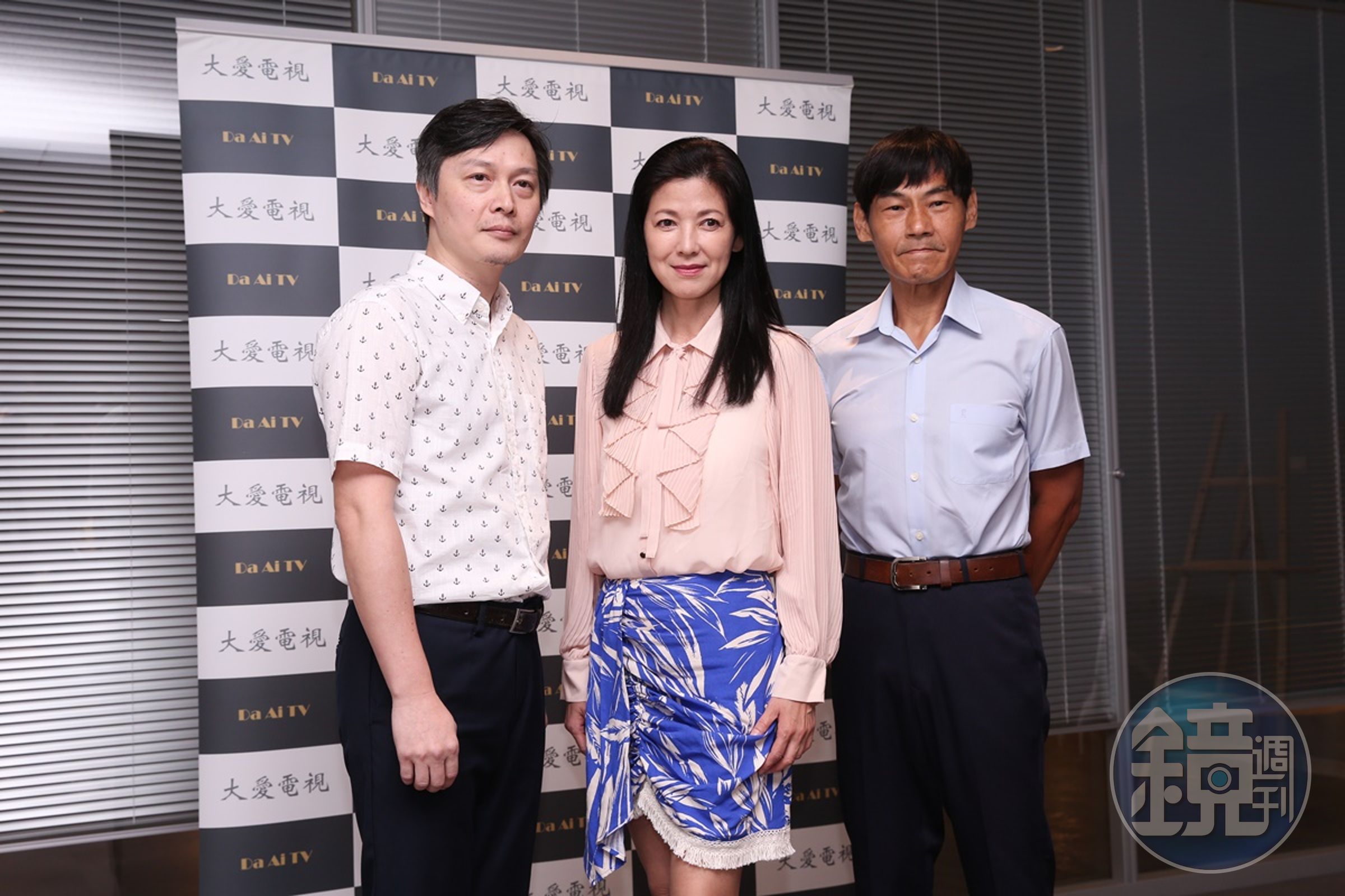 陳明真、夏靖庭、吳昆達今(23日)為大愛新戲《搜尋者》造勢。