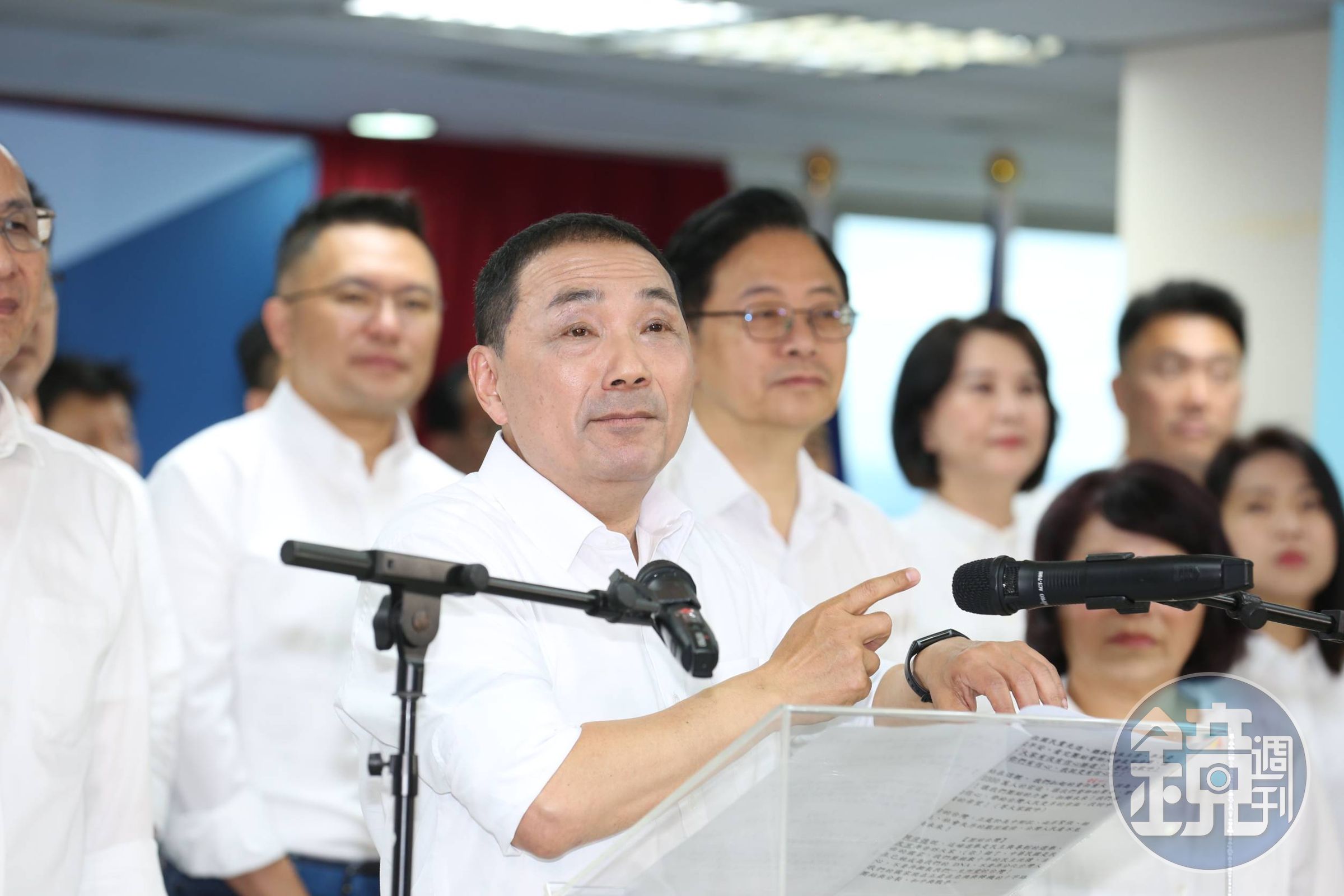 侯友宜代表國民黨角逐總統大選後，外界關注其副手人選；圖為侯友宜誓師大會。（本刊資料照）