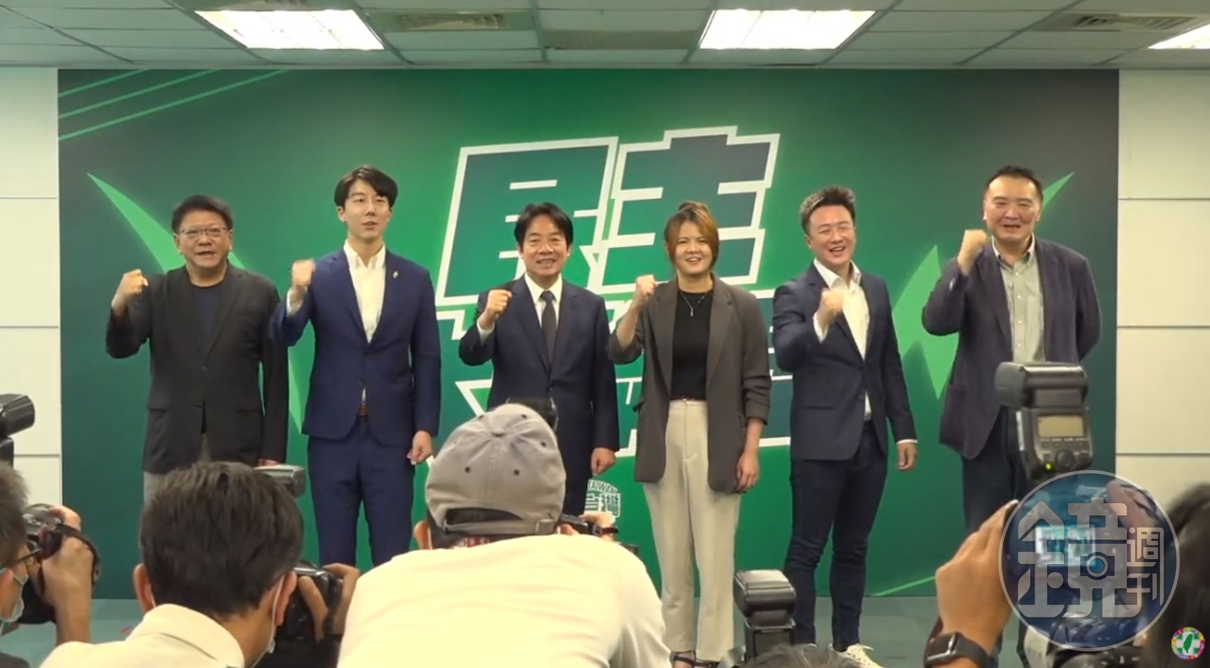 賴清德宣布徵召吳崢、曾柏瑜、李正皓,投入2024新北市立委選戰。(翻攝自民進黨YouTube)