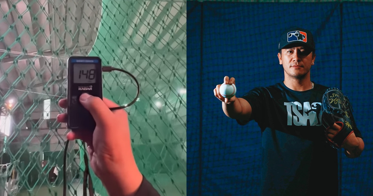 曹錦輝因捲入假球案退出職棒，41歲的他現在仍能飆出148公里速球。（翻攝自曹錦輝臉書）