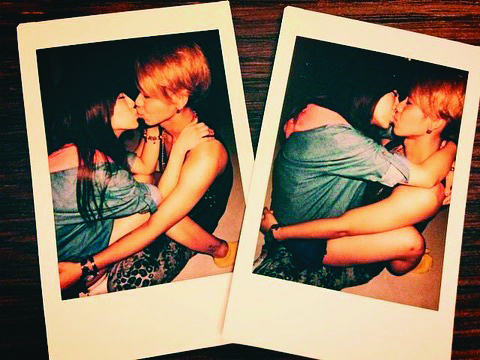 鼓鼓在IG上突襲貼出與女友大元的擁吻照片，也是歌曲〈當我變成我們〉的真誠告白，紀念這10年的時光。（翻攝自鼓鼓呂思緯IG）