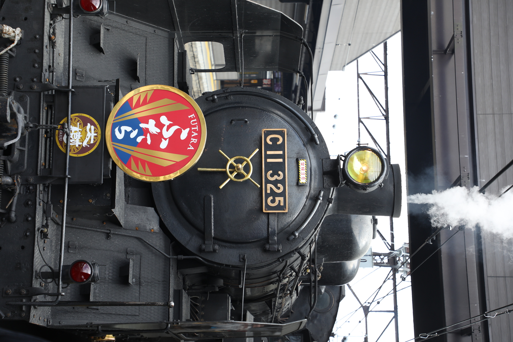 事實上大樹火車有兩輛，一台「藍標」一台「紅標」當其中一台列車維修時，另一台可頂替載客，這次我們遇到的是紅色的大樹火車。
